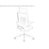 Leather office chair with height adjustment and high backrest Mariel