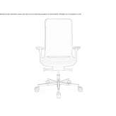 Height adjustable fabric office chair with armrests Noranda