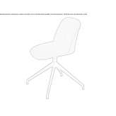 Swivel fabric chair on trestles Fritch