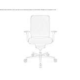 Swivel office chair with a 5-star base Outeiro