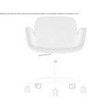 Height-adjustable fabric office chair with 5-star base Gaggino