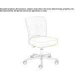 Fabric office chair on wheels with 5-arm base Lurano