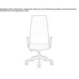 Height-adjustable swivel office chair with wheels Ionview