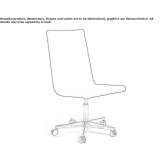 Swivel chair with 5-star base and wheels Bezerros