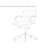 Leather office chair with height adjustment Dike