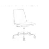 Leather office chair with height adjustment and wheels Munxar