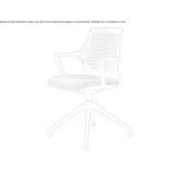 Obrotowe krzesło Nylon® na kozłach Boromlia