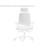 Swivel, height-adjustable fabric office chair with headrest Otyniia