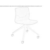 Swivel, upholstered office chair on trestles Gigant