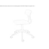 Polypropylene office chair with height adjustment and 5-arm base Limerle