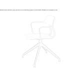 Swivel chair made of polypropylene with armrests Limerle