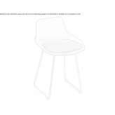 Polypropylene chair based on a sled with an integrated cushion Popovice