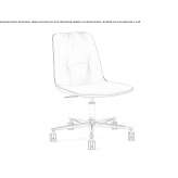 Height-adjustable office chair on wheels and 5-arm base Evran
