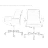 Height-adjustable office chair with armrests, with a 5-star base Soliers