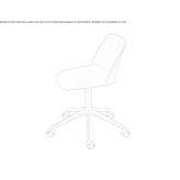 Swivel polypropylene office chair with 5-Spoke base Fritch
