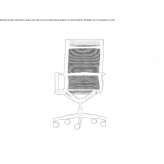 Height adjustable mesh office chair with 5 arm base Silves