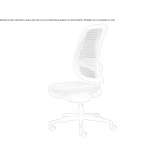 Height-adjustable swivel office chair with wheels Racauti