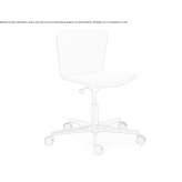 Polypropylene office chair with integrated cushion Falze