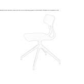 Swivel chair on polypropylene trestles Limerle