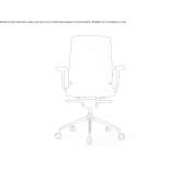 Leather office chair with medium backrest Siedove