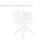 Swivel, upholstered trestle chair Clarcona