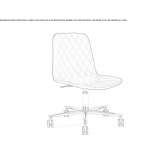 Height-adjustable office chair on wheels and 5-arm base Azov