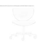 Leather office chair on wheels Llanarth