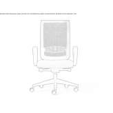 Mesh office chair with armrests and 5-arm base Gulpinar