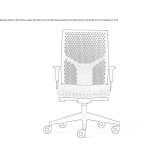 Polypropylene office chair with armrests and 5-spoke base Lipov