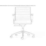 Leather office chair with armrests and 5-arm base Rokosovo