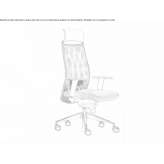 Swivel office chair with high backrest Soave