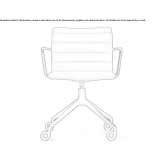 Swivel office chair made of eco-leather with armrests and 4-Spoke base Orillia