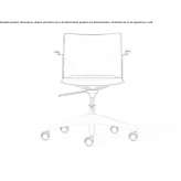 Polypropylene office chair on wheels with a 5-star base Calliano
