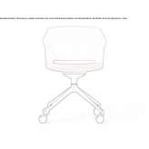 Polypropylene office chair with armrests and 4-spoke base Chalampe