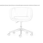 Fabric office chair on wheels with 5-arm base Sebring