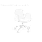 Swivel chair with armrests Felitto