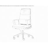 Swivel office chair with armrests Barcelos