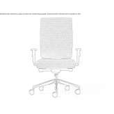 Fabric office chair with armrests and 5-arm base Gulpinar