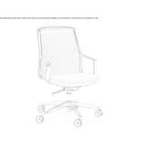 Mesh trestle office chair Pontacq