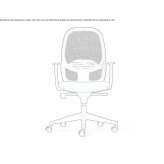 Siatkowe krzesło biurowe z podłokietnikami i podstawą z 5 ramionami Wyreema