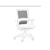 Height adjustable fabric office chair with armrests Jaroslaw