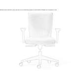 Krzesło biurowe z tkaniny z podłokietnikami i podstawą z 5 ramionami Anould