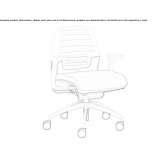 Office chair with fabric and plastic wheels Cobb