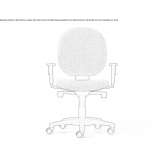 Fabric office chair with armrests and 5-arm base Chacao
