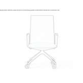 Height-adjustable fabric office chair with wheels and 4-arm base Horuphav