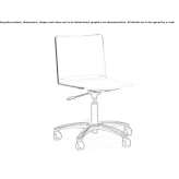 Plastic swivel office chair with 5-arm base Sveg