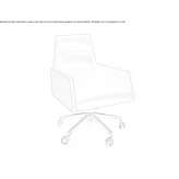 Swivel leather chair and walnut backrest Kherson
