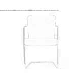 Leather office chair on supports with armrests Vrana