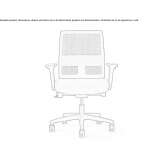 Office chair with armrests and a 5-star base Udine