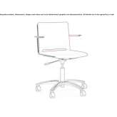 Fabric office chair on wheels with 5-arm base Sveg